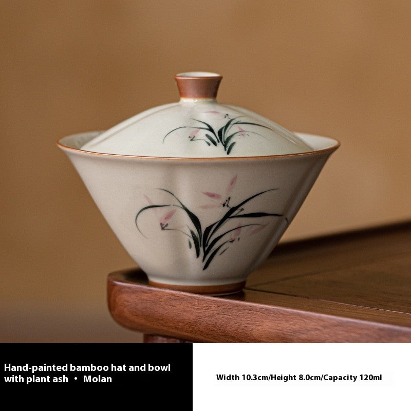 Mist Bamboo Hand-Painted Gaiwan