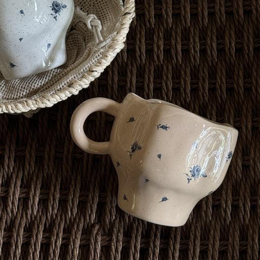 Bloomstroke Hand-Painted Irregular Mug