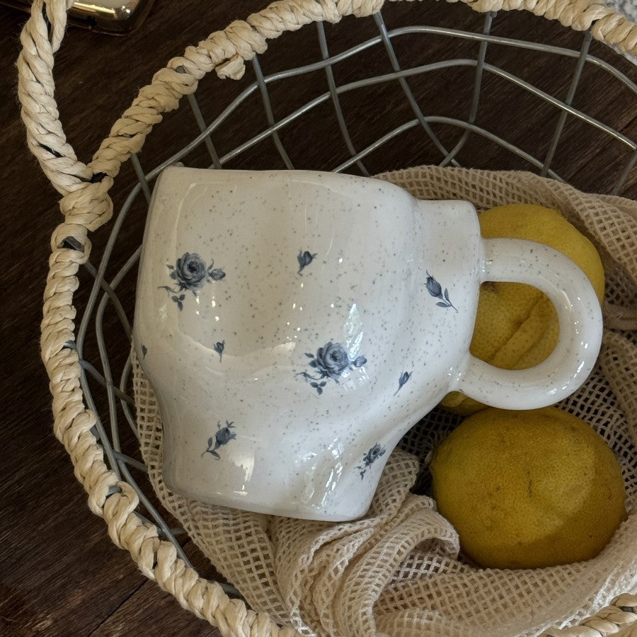Bloomstroke Hand-Painted Irregular Mug