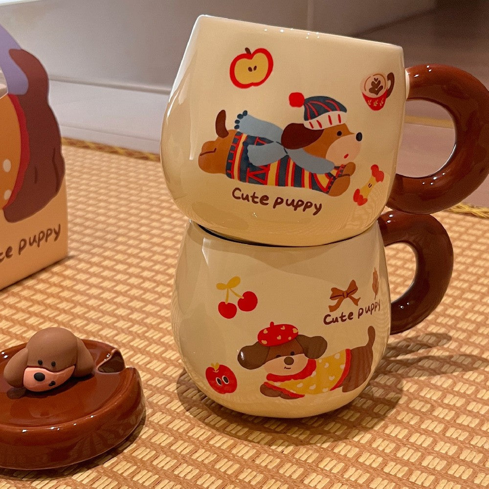 Dachshund Delight Ceramic Mug Set
