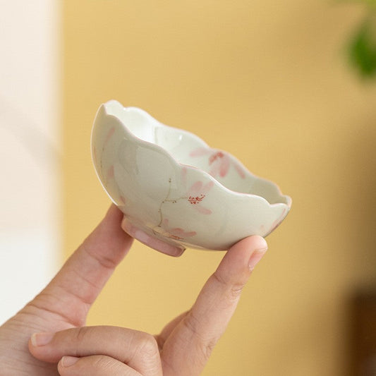 Lotus Bloom Hand-Painted Teacup