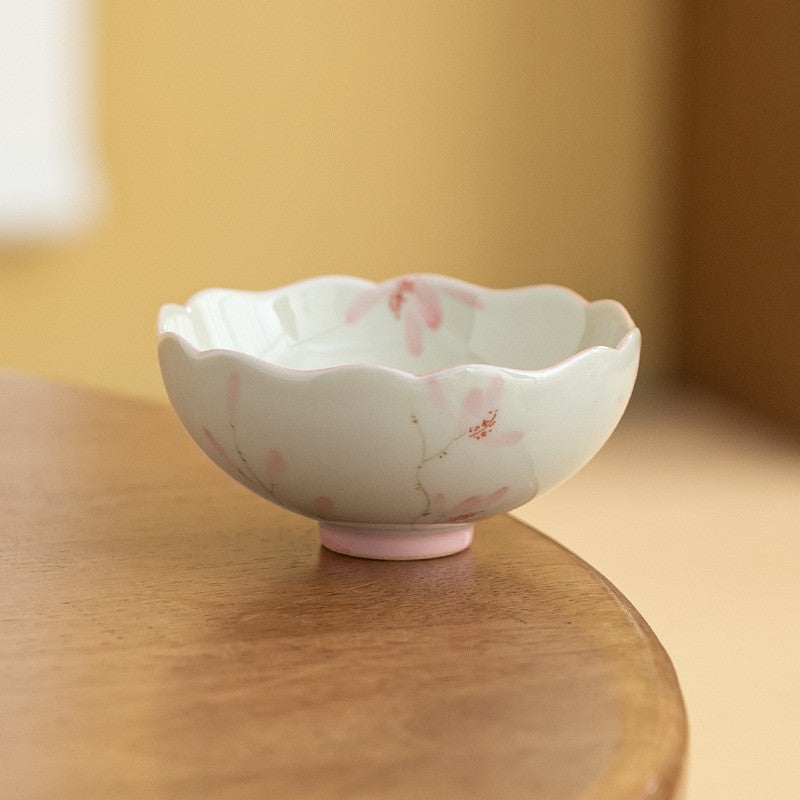 Lotus Bloom Hand-Painted Teacup