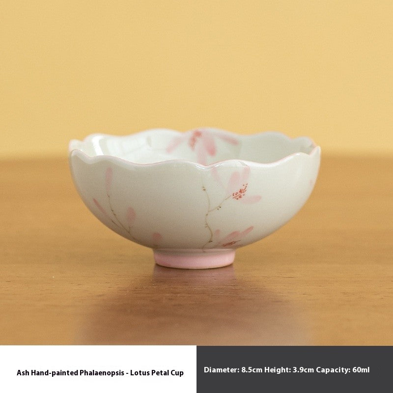 Lotus Bloom Hand-Painted Teacup