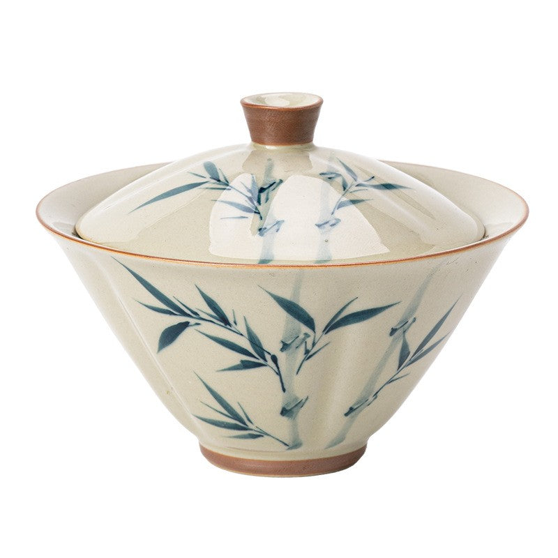 Mist Bamboo Hand-Painted Gaiwan
