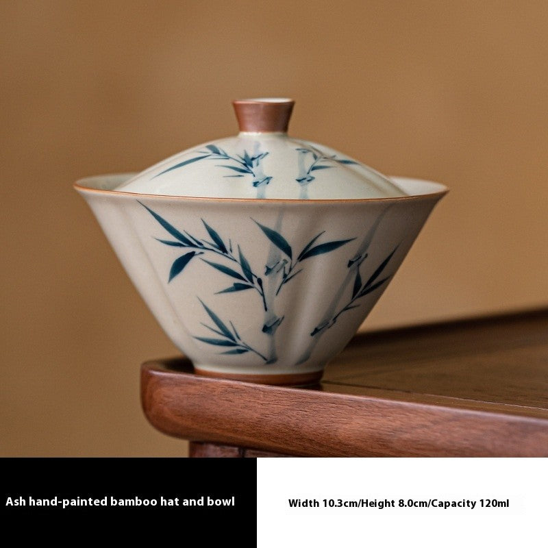 Mist Bamboo Hand-Painted Gaiwan