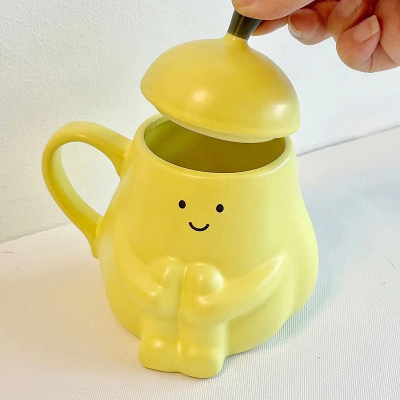 Pear Blossom Ceramic Cup with Lid