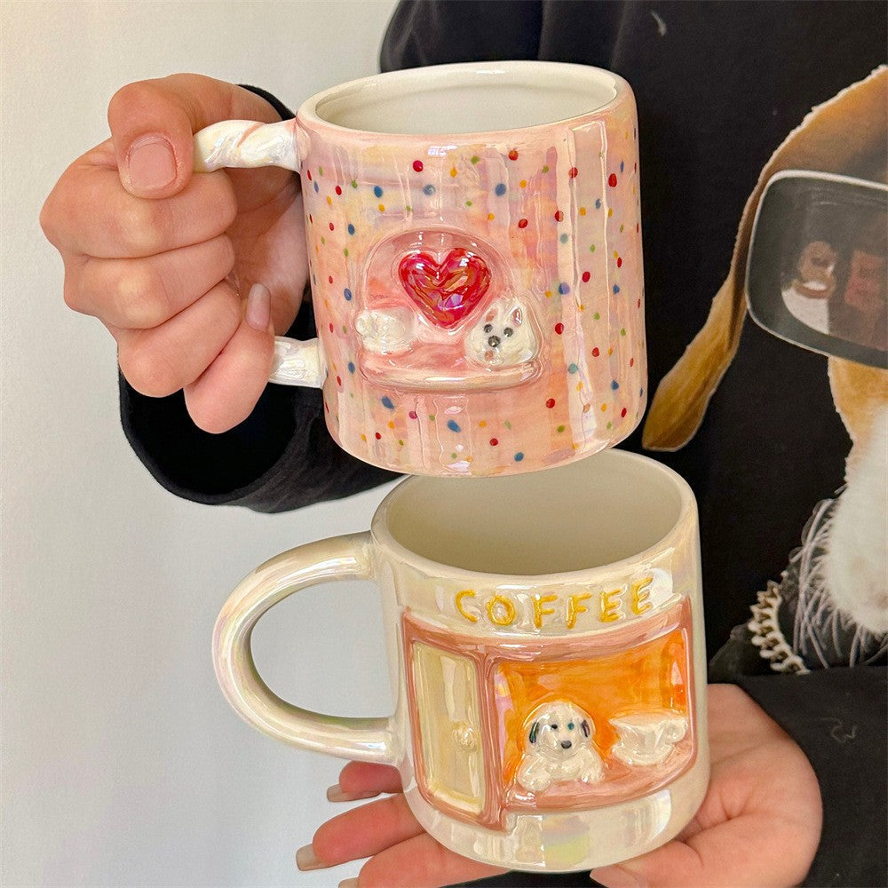 PearlPup Embossed Ceramic Mug