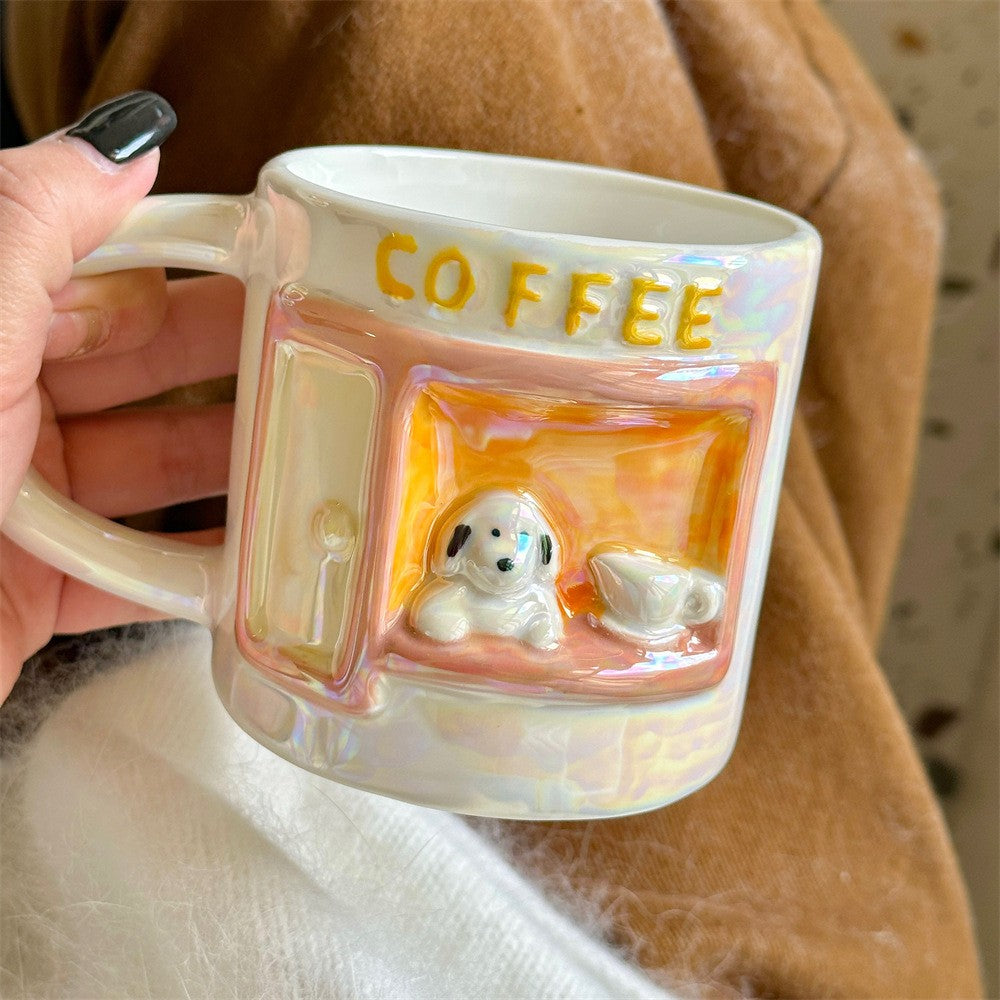 PearlPup Embossed Ceramic Mug