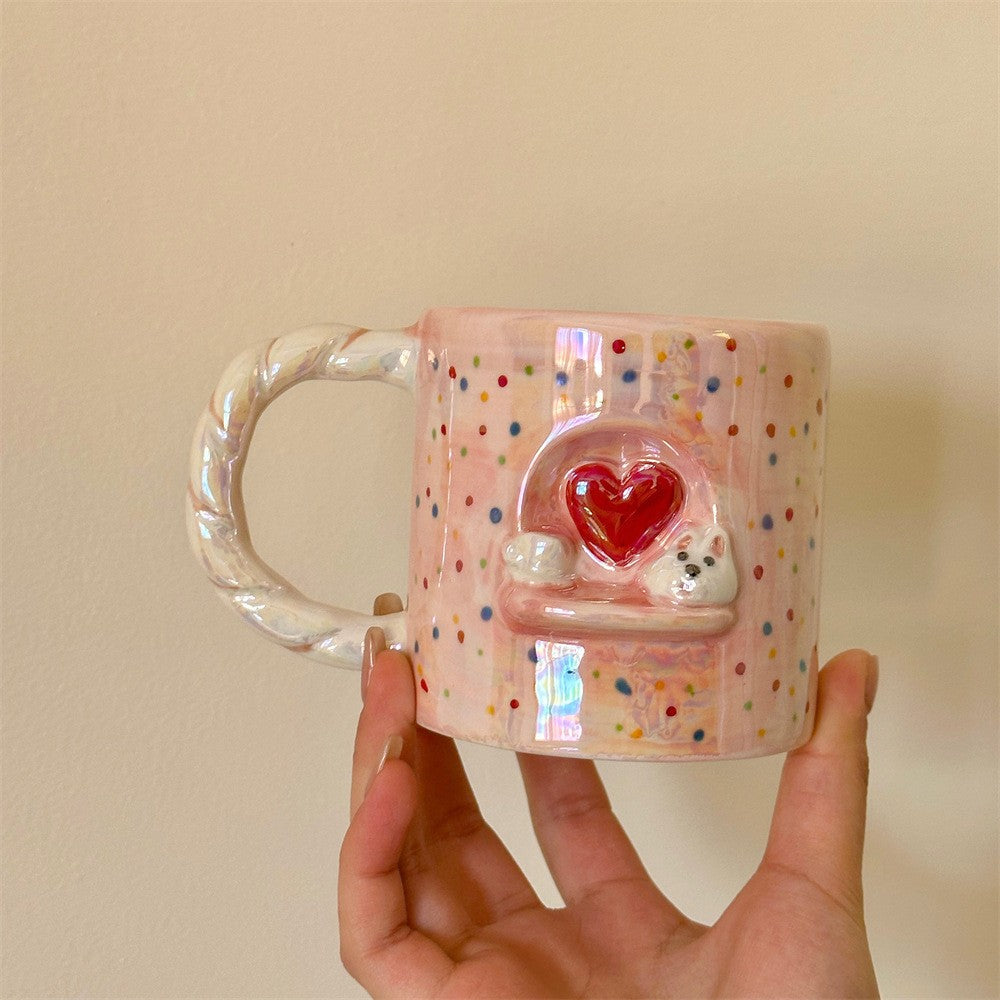 PearlPup Embossed Ceramic Mug