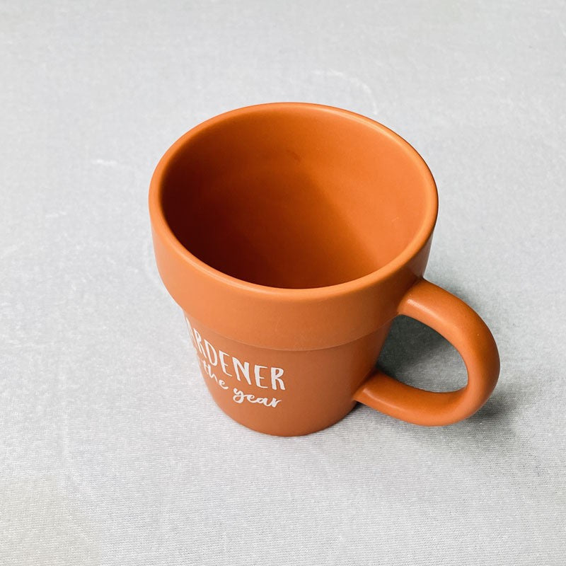Terracotta Garden-Inspired Porcelain Cup