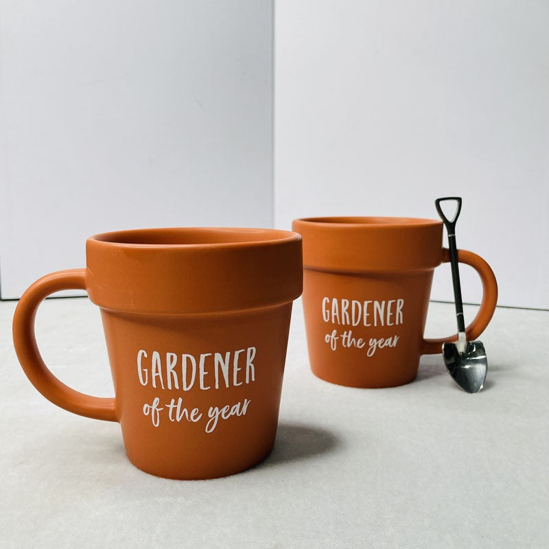 Terracotta Garden-Inspired Porcelain Cup