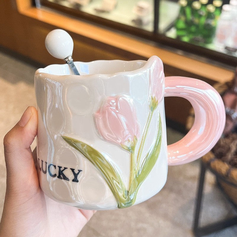 Tulip Glow Porcelain Mug