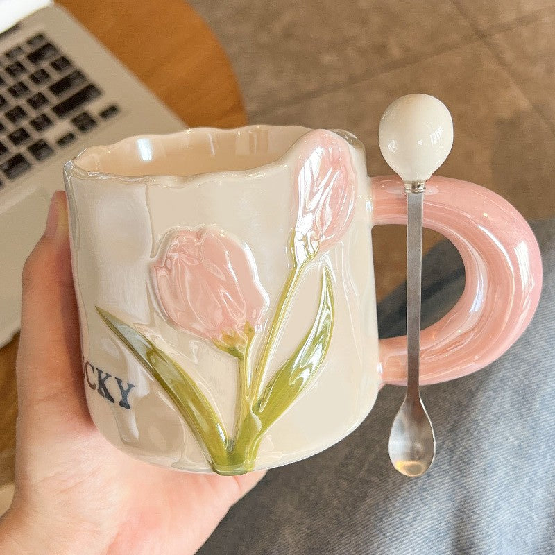 Tulip Glow Porcelain Mug