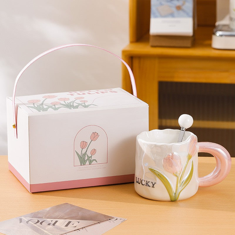 Tulip Glow Porcelain Mug