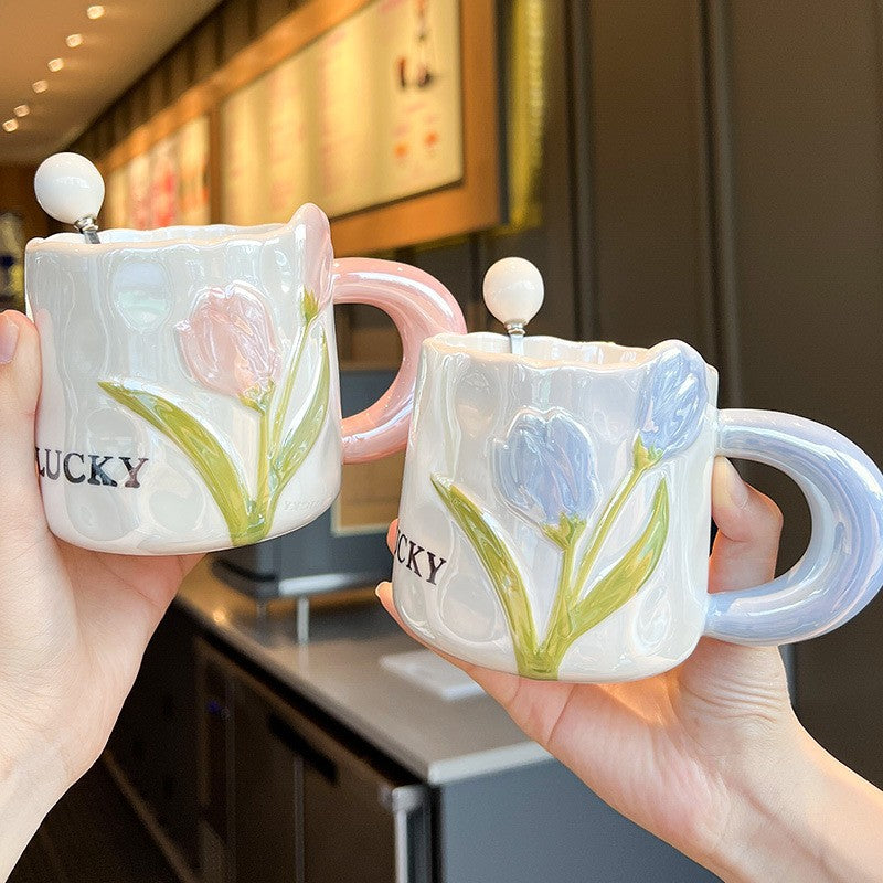 Tulip Glow Porcelain Mug