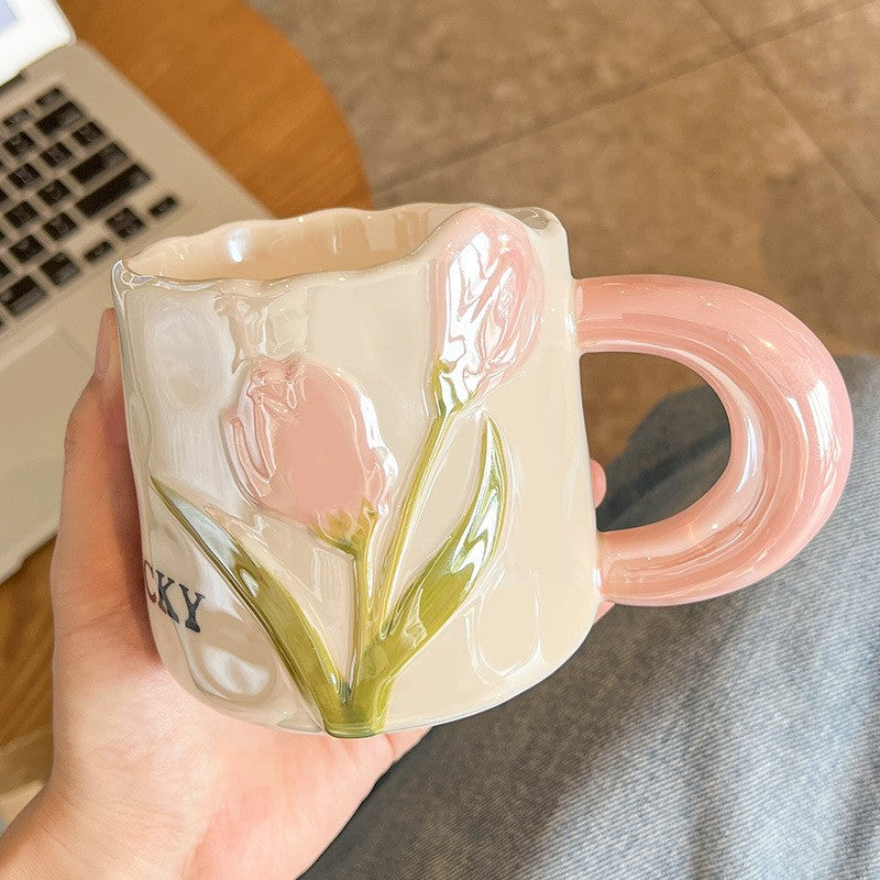 Tulip Glow Porcelain Mug