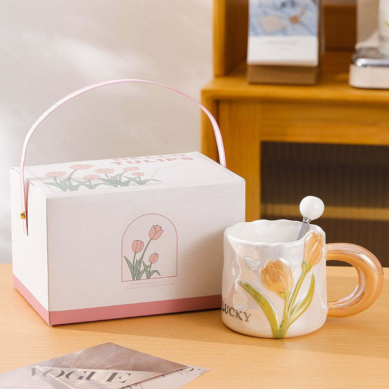Tulip Glow Porcelain Mug