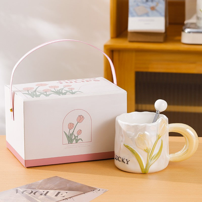 Tulip Glow Porcelain Mug