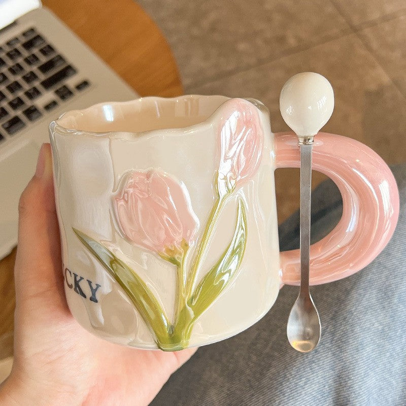 Tulip Glow Porcelain Mug
