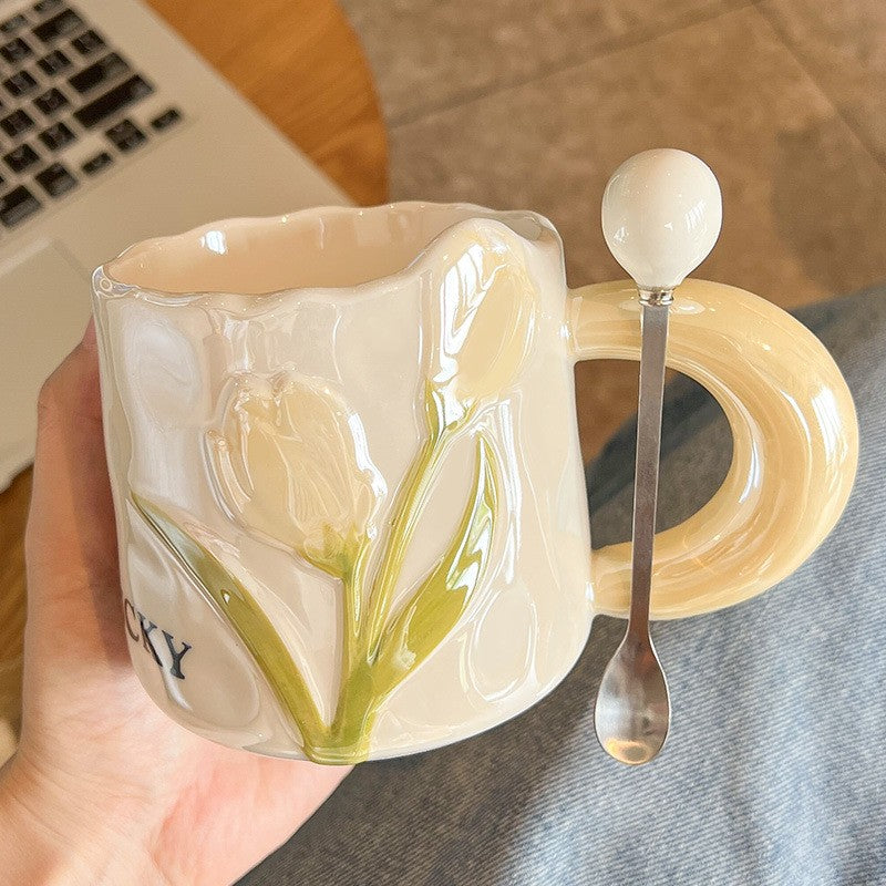 Tulip Glow Porcelain Mug