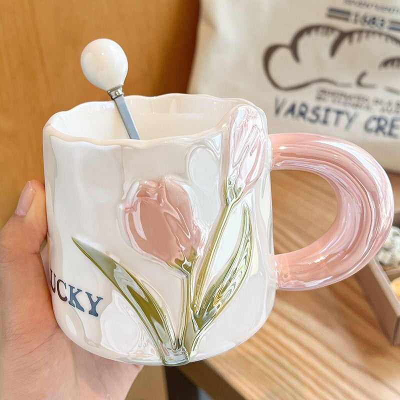 Tulip Glow Porcelain Mug