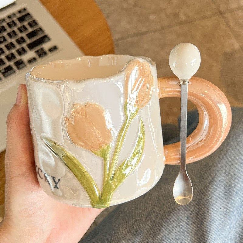 Tulip Glow Porcelain Mug